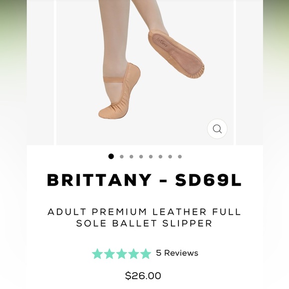 So Danca NEVER WORN size 7C Sand full sole leather ballet slippers - Picture 4 of 4